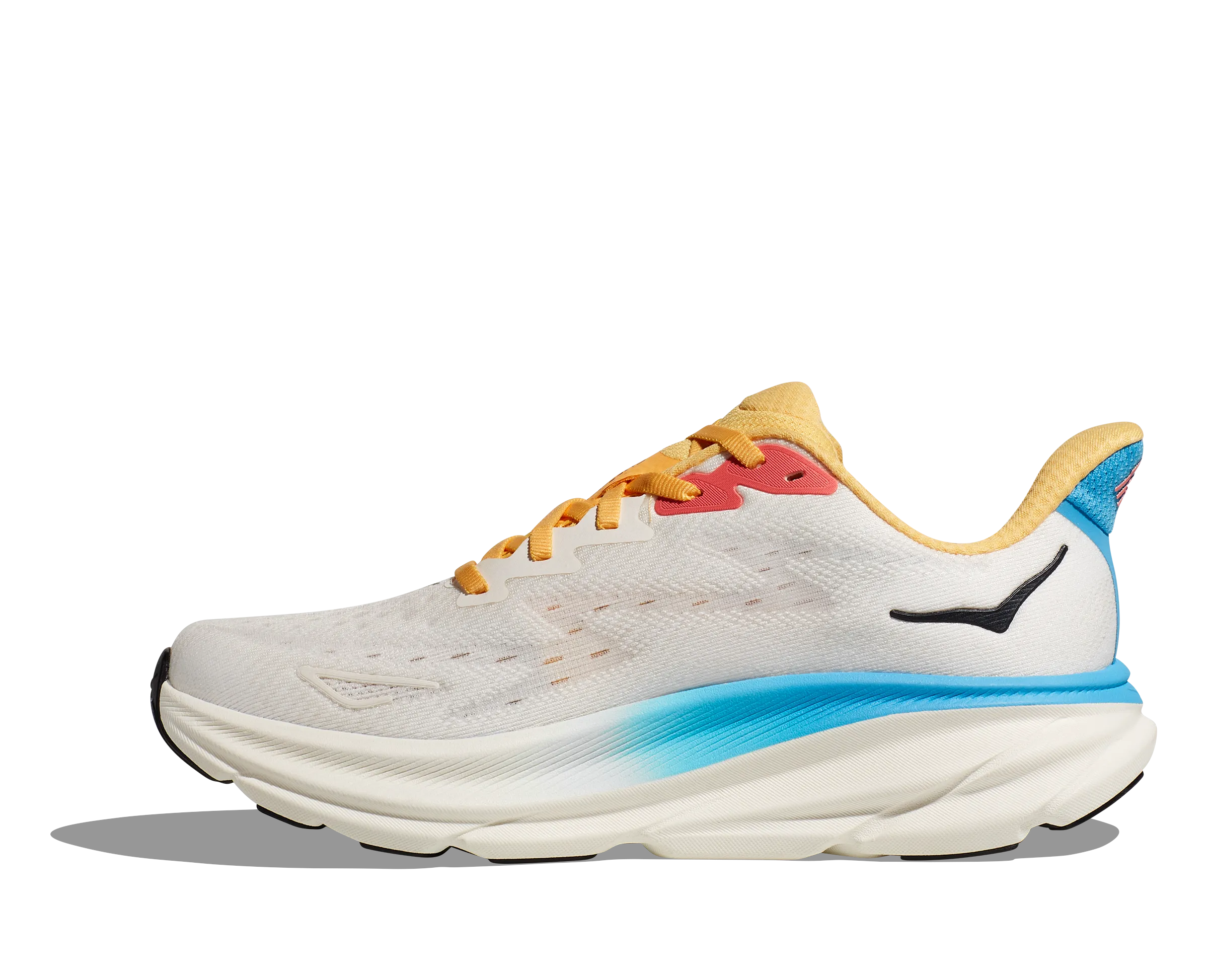 Women's Hoka Clifton 9 Color: Blanc / Swim Day