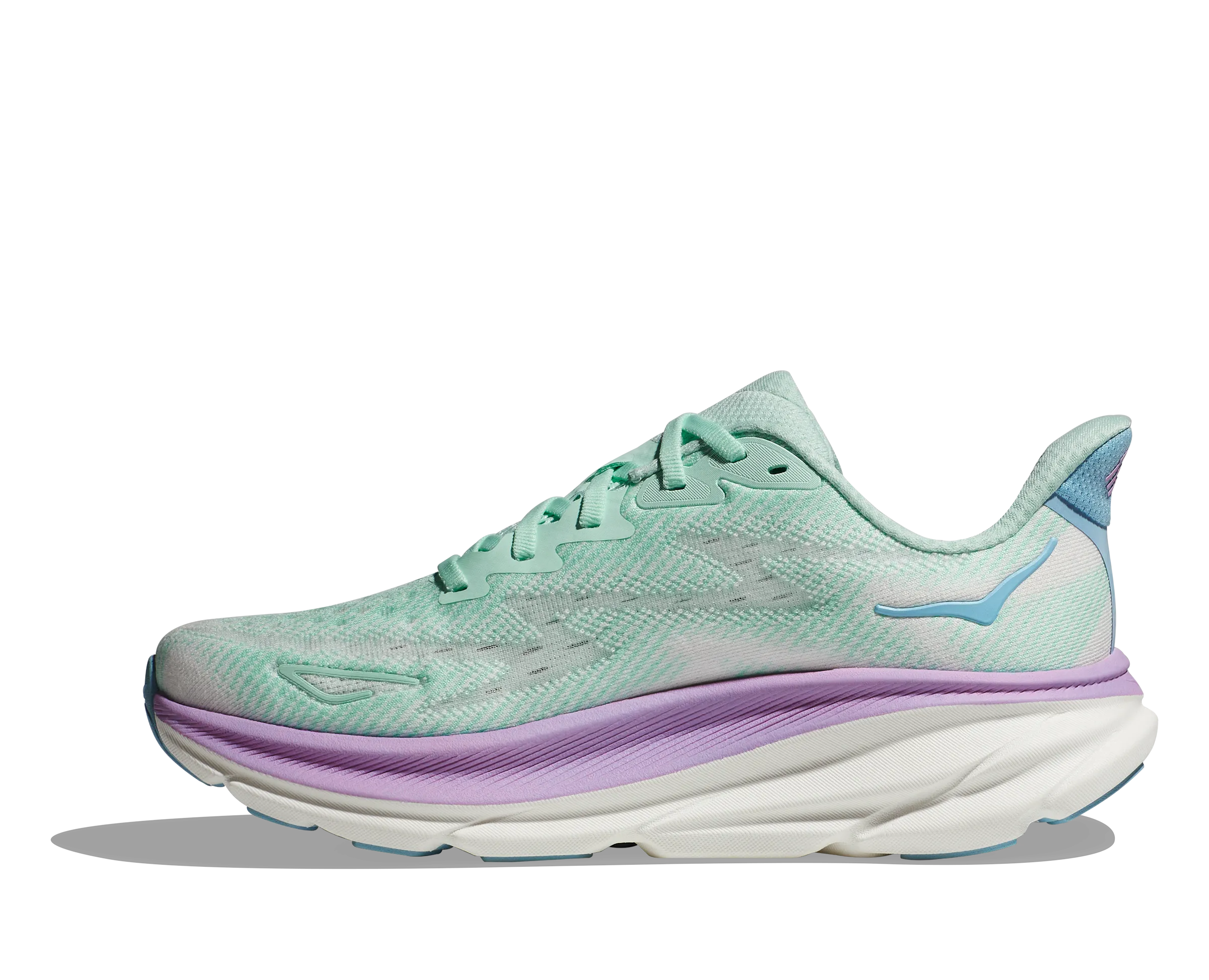 Women's Hoka Clifton 9 Color: Sunlit Ocean/Lilac Mist