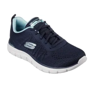 Womens Skechers Track - New Staple Navy/Aqua Sneaker Shoes