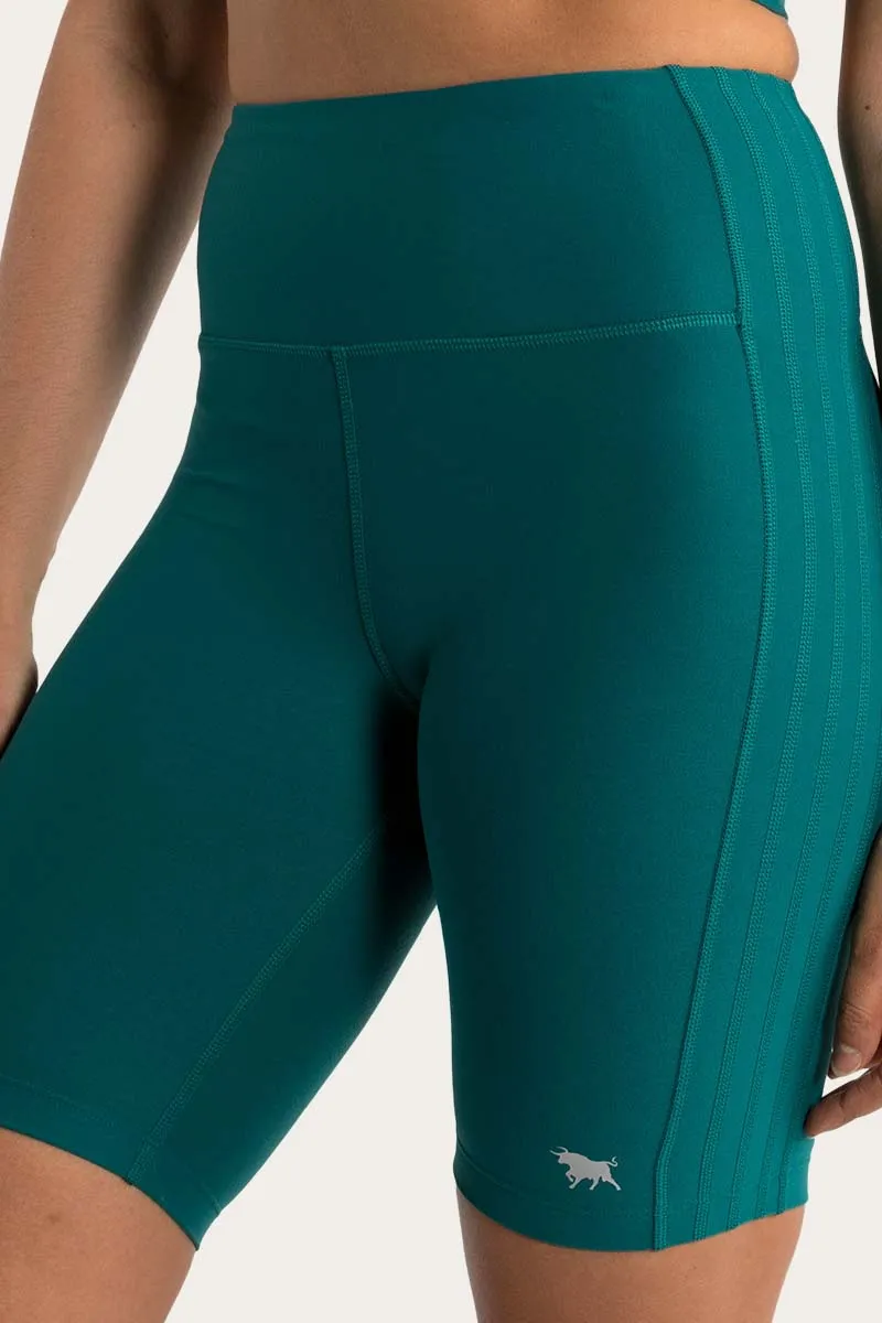 Xena High Rise Womens Bike Short - Amazon Green