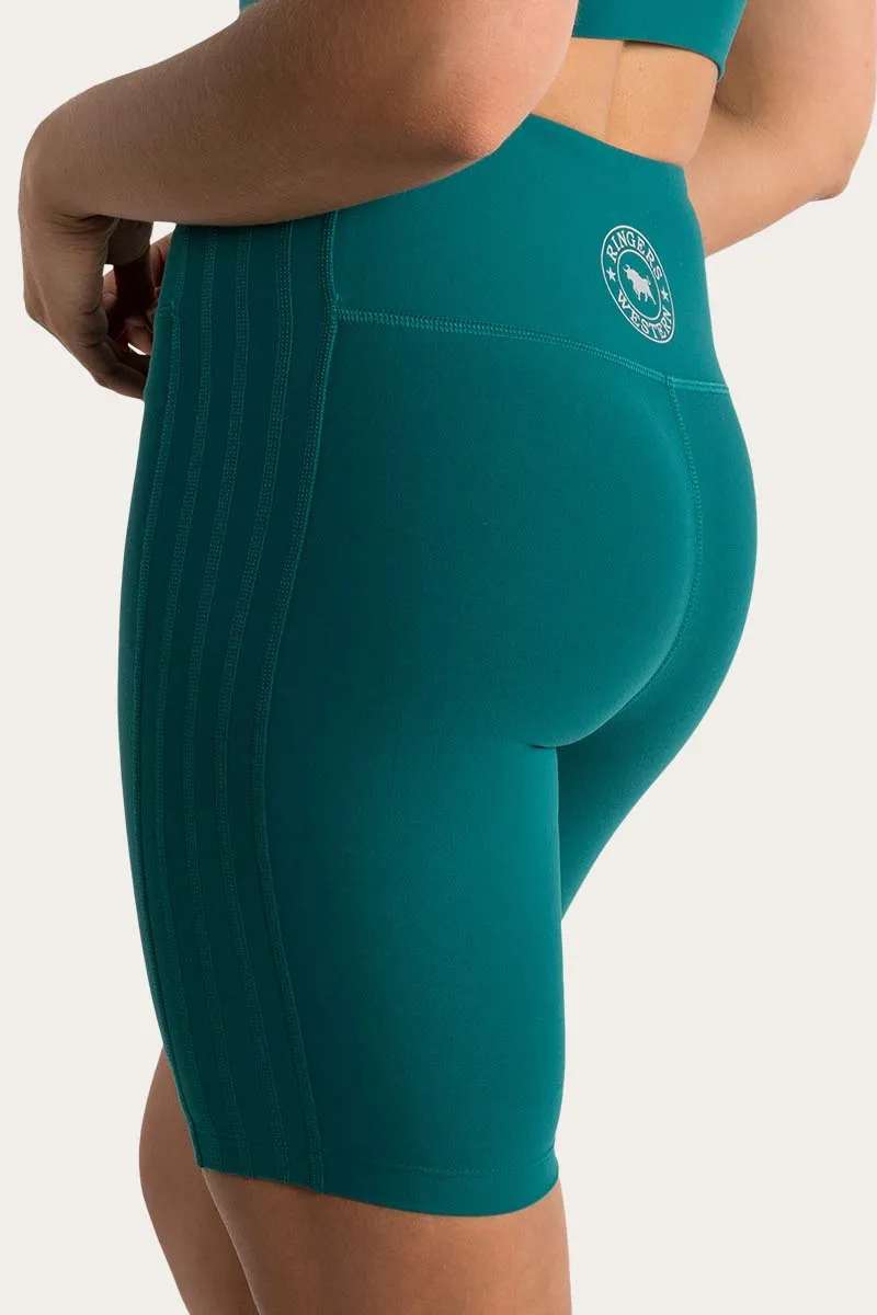 Xena High Rise Womens Bike Short - Amazon Green